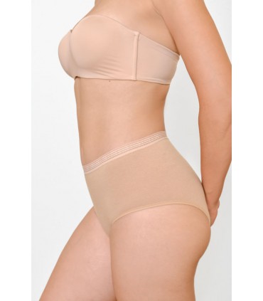 slip taille haute large avec galon - coton bio -