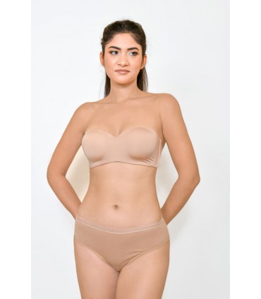 slip taille basse avec galon - coton bio -