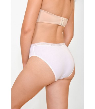 slip taille basse avec galon - coton bio -