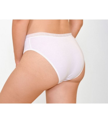 slip taille basse avec galon - coton bio -