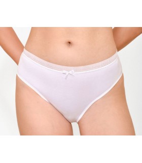 slip taille basse avec galon - coton bio -