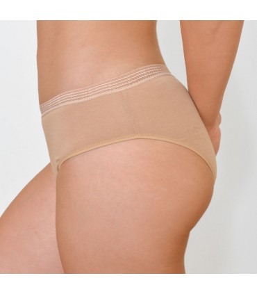 slip taille basse avec galon - coton bio -