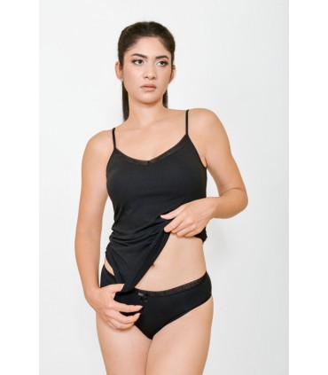 caraco col V - coton bio -