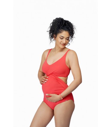Maillot femme enceinte - corail -