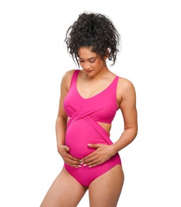 Maillot femme enceinte - corail -