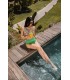 Bikini réversible - Vert floral -