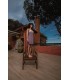 robe maillot col carré - petits points -