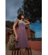 robe maillot col carré - petits points -