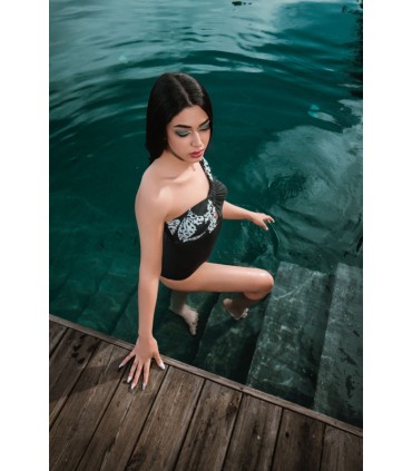 Maillot je m'en fou - Noir -