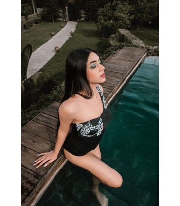 Maillot je m'en fou - Noir -