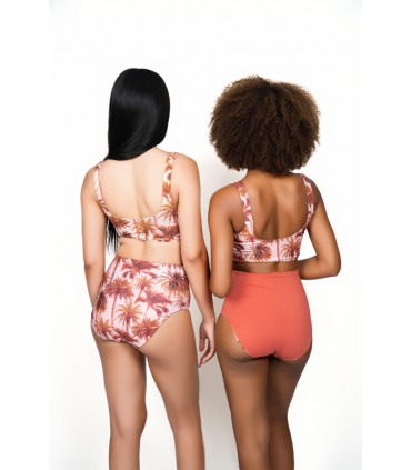 Bikini volant - palmier réversible -