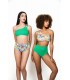 Bikini réversible - Vert floral -