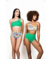 Bikini réversible - Vert floral -