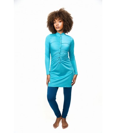 Maillot femme voilée - bleu -