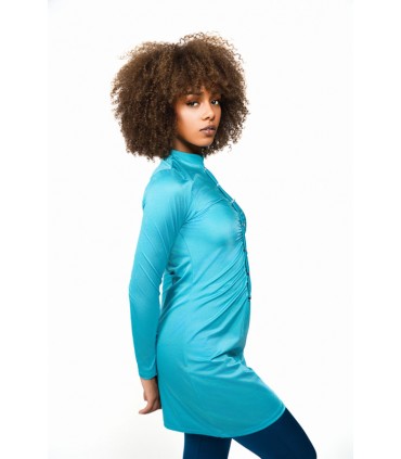 Maillot femme voilée - bleu -