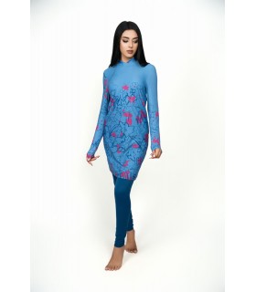 MAILLOT FEMME VOILÉE - imprimé fleur -