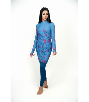 MAILLOT FEMME VOILÉE - imprimé fleur -