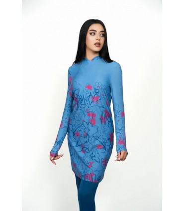 MAILLOT FEMME VOILÉE - imprimé fleur -