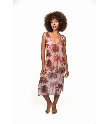 robe de plage - tulle - palmier -