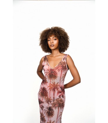 robe de plage - tulle - palmier -