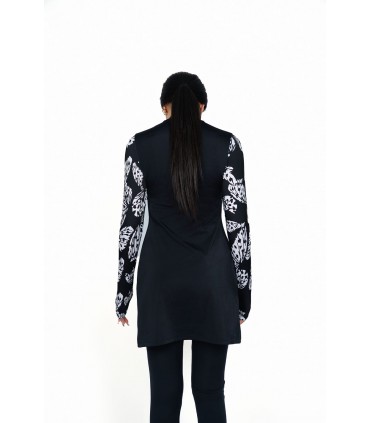 Maillot femme voilée- papillon noir