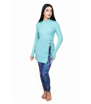 Robe maillot avec œillet -terme - pantallon imprimé