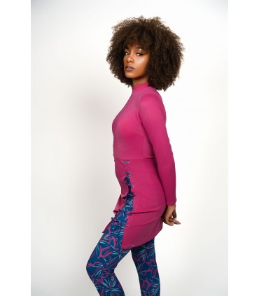 Robe maillot avec œillet -rose - PANTALON IMPRIMé -