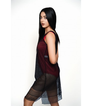 robe de plage en dentelle - noir -