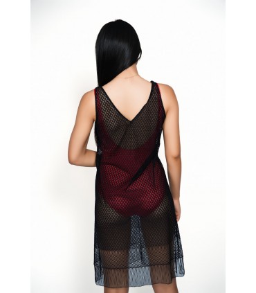 robe de plage en dentelle - noir -