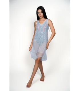 robe de plage en dentelle - blanc -