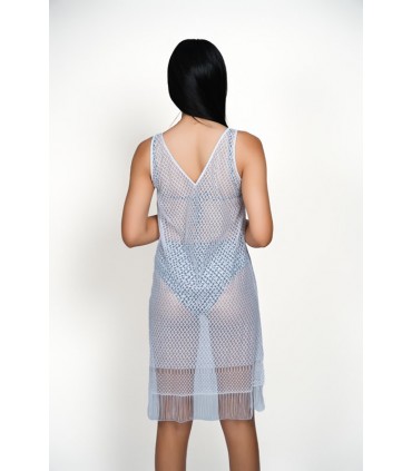 robe de plage en dentelle - blanc -