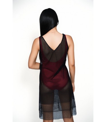 ROBE DE PLAGE EN DENTELLE - noir -