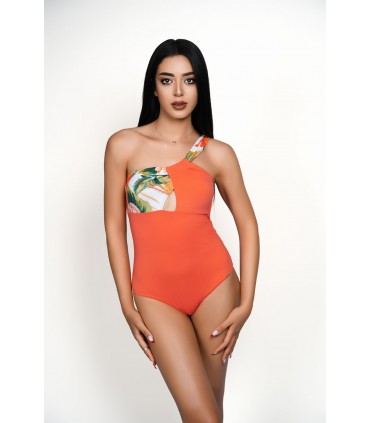 Maillot je m'en fou - corail-