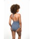 MAILLOT LANA GOUTTE - Petit pois bleu -