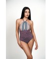 MAILLOT LANA GOUTTE - PETIT POIS VIOLET -