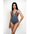 Trikini petits pois - bleu -