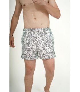 Short base ibiza revisité - Géométrique -