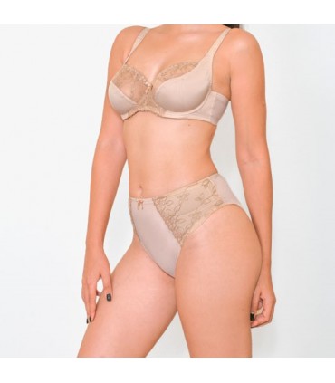 Slip dentelle - beige -