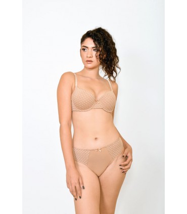 slip taille haute échancré avec découpe