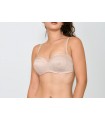 Soutien bandeau - dentelle rose bébé -