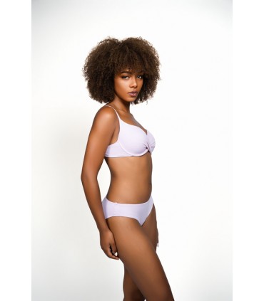 Bikini taille haute - piquet rose -