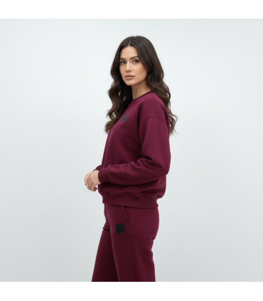 Jogging molletonné -Bordeau pull over size