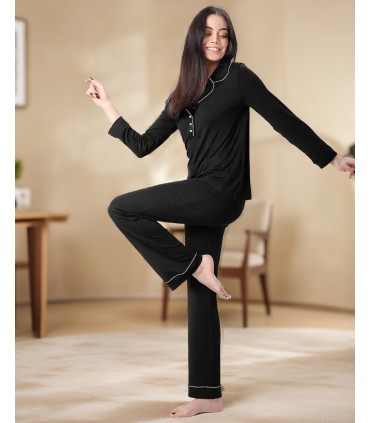 Ensemble point picot -Noir