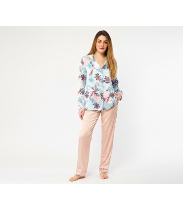 pyjamas- satin - theme floral
