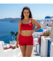 bikini avec lacet - rouge