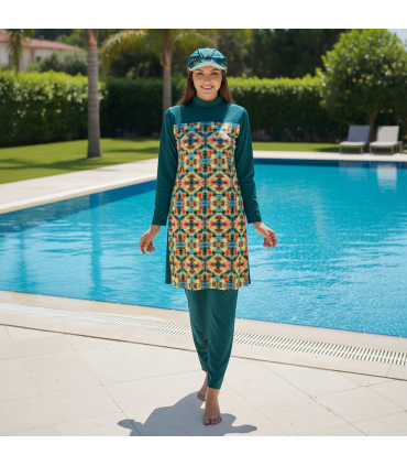 Robe voilé -vert