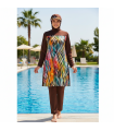 robe voilé -marron