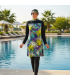 robe voilé -vert/jaune