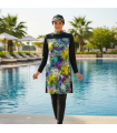 robe voilé -vert/jaune