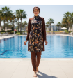robe voilé -marron